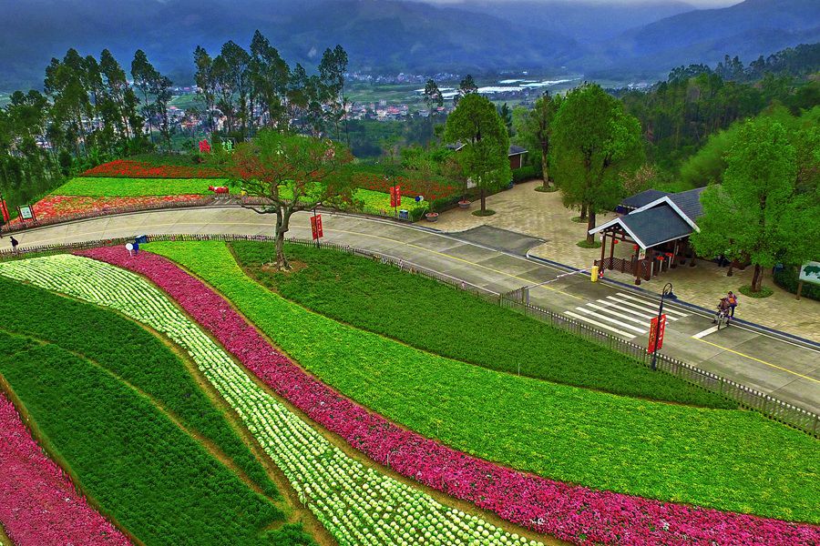 福建| 漳州 十里蓝山景区,漫游山水花海