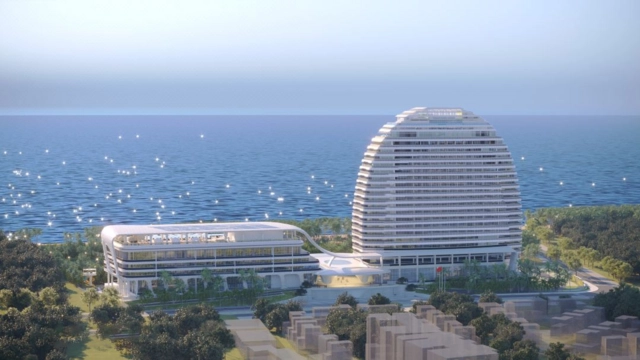 海南三正月酒店园区实景